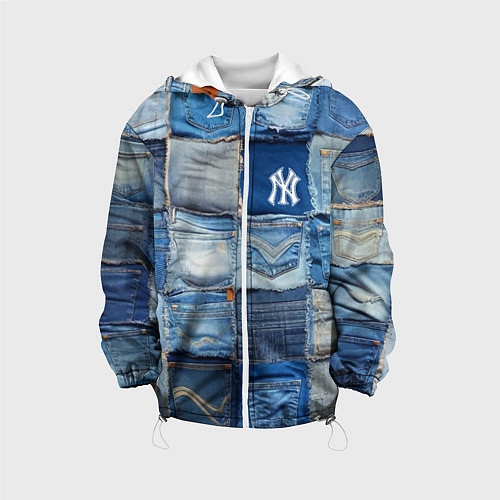 Детская куртка Patchwork - New York yankees baseball team / 3D-Белый – фото 1