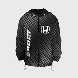 Куртка с капюшоном детская Honda sport carbon, цвет: 3D-черный