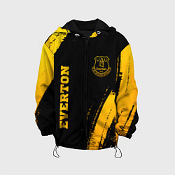 Куртка с капюшоном детская Everton - gold gradient вертикально, цвет: 3D-черный