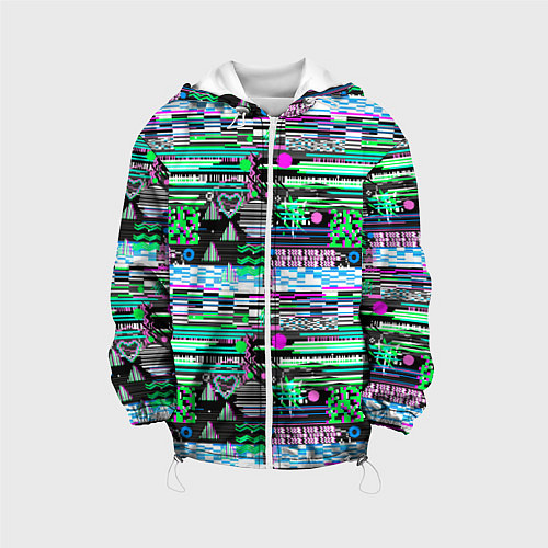 Детская куртка Abstract color pattern / 3D-Белый – фото 1