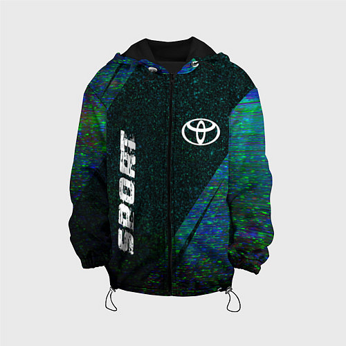 Детская куртка Toyota sport glitch blue / 3D-Черный – фото 1