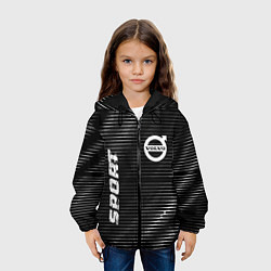 Куртка с капюшоном детская Volvo sport metal, цвет: 3D-черный — фото 2