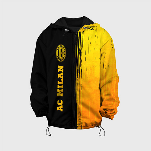 Детская куртка AC Milan - gold gradient по-вертикали / 3D-Черный – фото 1