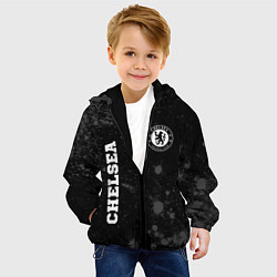 Куртка с капюшоном детская Chelsea sport на темном фоне вертикально, цвет: 3D-черный — фото 2