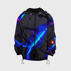 Детская куртка Темный синий неон из разлома плит