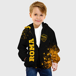 Куртка с капюшоном детская Roma - gold gradient вертикально, цвет: 3D-черный — фото 2