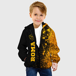Куртка с капюшоном детская Roma - gold gradient по-вертикали, цвет: 3D-черный — фото 2