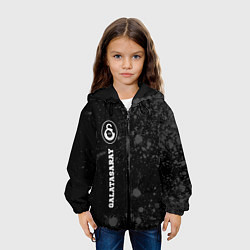 Куртка с капюшоном детская Galatasaray sport на темном фоне по-вертикали, цвет: 3D-черный — фото 2