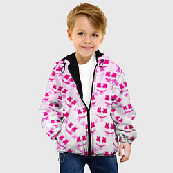 Куртка с капюшоном детская Marshmello pink colors, цвет: 3D-черный — фото 2