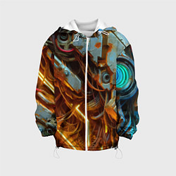 Куртка с капюшоном детская Cyber armor - ai art, цвет: 3D-белый