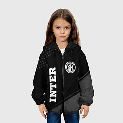 Куртка с капюшоном детская Inter sport на темном фоне вертикально, цвет: 3D-черный — фото 2