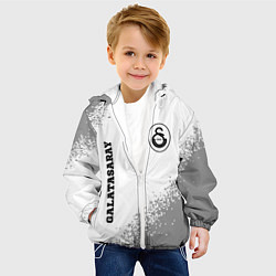 Куртка с капюшоном детская Galatasaray sport на светлом фоне вертикально, цвет: 3D-белый — фото 2