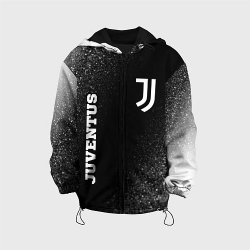 Детская куртка Juventus sport на темном фоне вертикально / 3D-Черный – фото 1