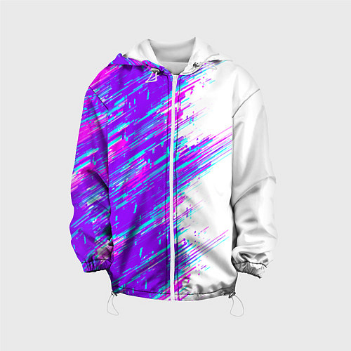 Детская куртка Neon glitch / 3D-Белый – фото 1