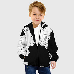 Куртка с капюшоном детская Juventus hexagon black sport, цвет: 3D-черный — фото 2