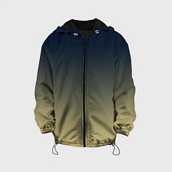 Детская куртка Градиент тёмно-синий в оливковый