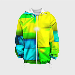 Детская куртка Зелёные кубы разломы