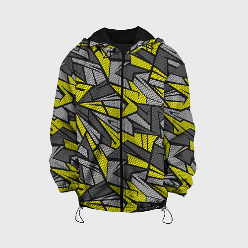 Детская куртка Абстрактный камуфляжный узор / 3D-Черный – фото 1