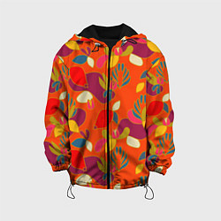 Детская куртка Яркие ягодки-листочки