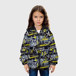Куртка с капюшоном детская Hip hop wall, цвет: 3D-черный — фото 2