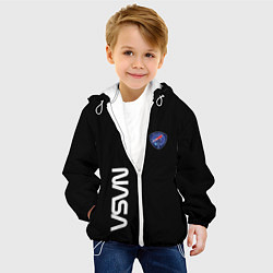 Куртка с капюшоном детская Nasa space steel, цвет: 3D-белый — фото 2