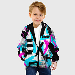 Куртка с капюшоном детская Маска гопника, цвет: 3D-черный — фото 2