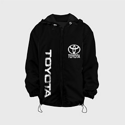 Куртка с капюшоном детская Toyota logo white steel, цвет: 3D-черный