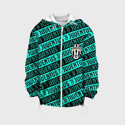 Детская куртка Juventus pattern logo steel / 3D-Белый – фото 1