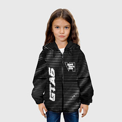 Куртка с капюшоном детская GTA6 metal game lines, цвет: 3D-черный — фото 2