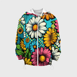 Детская куртка Графический паттерн - Летние Цветы