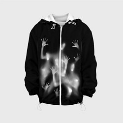 Детская куртка Белые призрачные силуэты Y2K