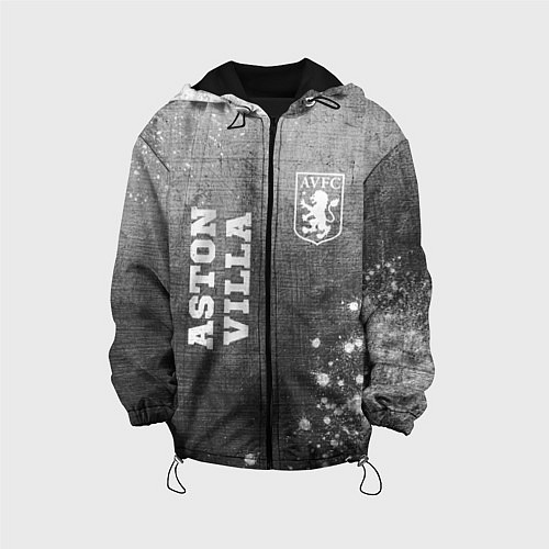 Детская куртка Aston Villa - grey gradient вертикально / 3D-Черный – фото 1