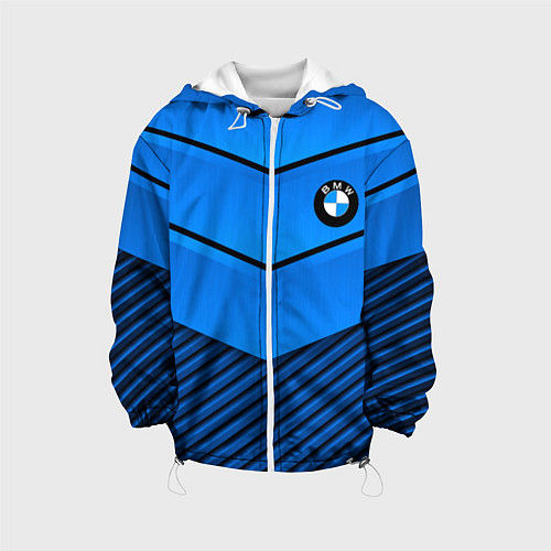 Детская куртка BMW geometry blue / 3D-Белый – фото 1