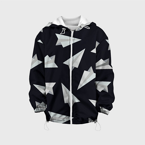 Детская куртка Белый бумажный самолётик - Телеграм / 3D-Белый – фото 1