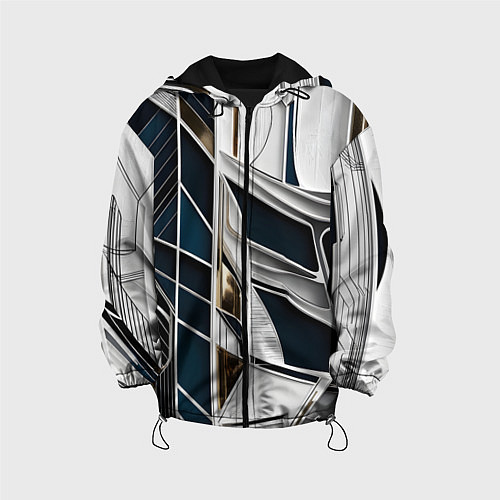 Детская куртка Кибер текстура / 3D-Черный – фото 1