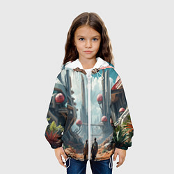 Куртка с капюшоном детская Планета фантастика, цвет: 3D-белый — фото 2