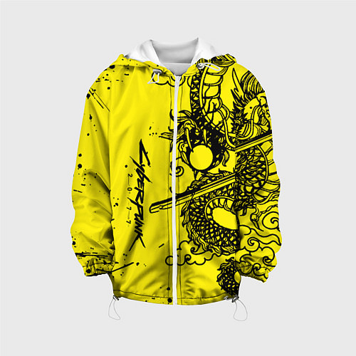 Детская куртка Syberpunk dragon tatoo / 3D-Белый – фото 1