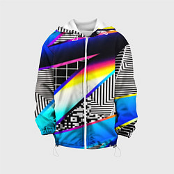 Детская куртка Neon stripes geometry