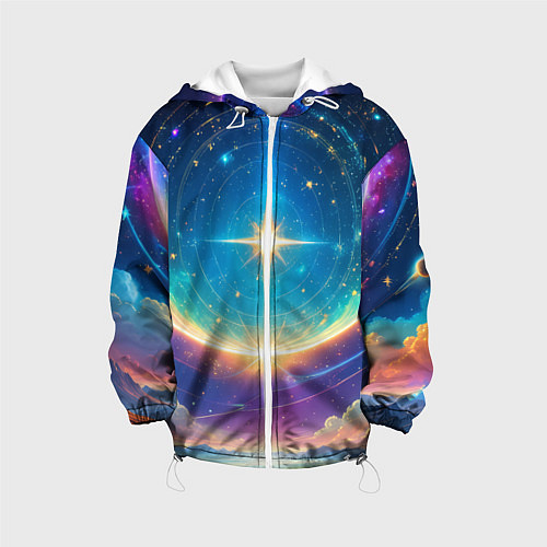 Детская куртка Звезда галактики / 3D-Белый – фото 1