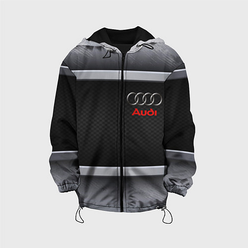 Детская куртка Audi metal texture / 3D-Черный – фото 1