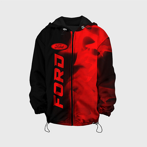 Детская куртка Ford - red gradient по-вертикали / 3D-Черный – фото 1