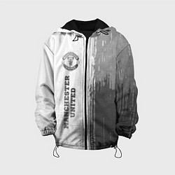 Куртка с капюшоном детская Manchester United - white gradient по-вертикали, цвет: 3D-черный