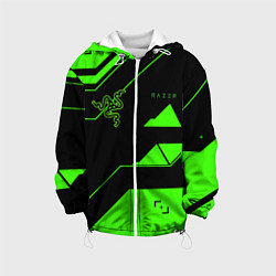 Куртка с капюшоном детская Razer geometry game, цвет: 3D-белый