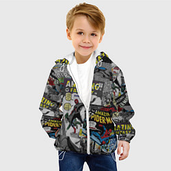 Куртка с капюшоном детская Spider-man comics, цвет: 3D-белый — фото 2
