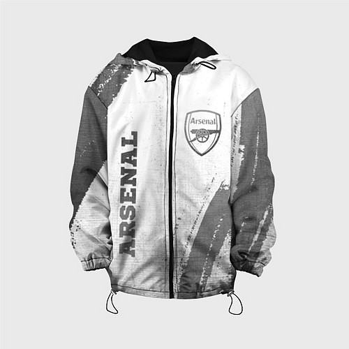 Детская куртка Arsenal - white gradient вертикально / 3D-Черный – фото 1