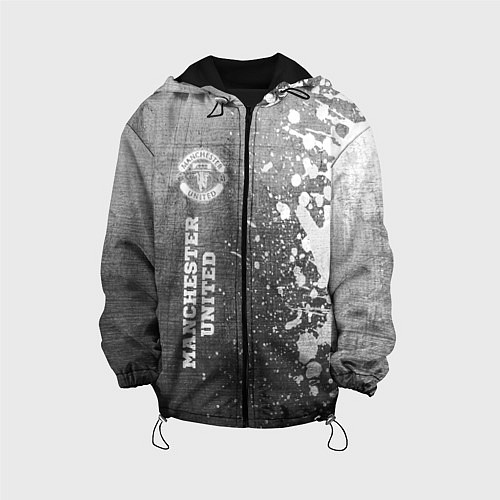Детская куртка Manchester United - grey gradient по-вертикали / 3D-Черный – фото 1