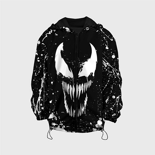 Детская куртка Venom logo / 3D-Черный – фото 1