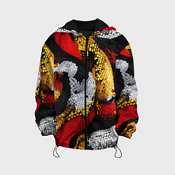 Детская куртка Яркий змеиный паттерн