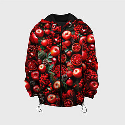 Детская куртка Рождественские ягоды и фрукты