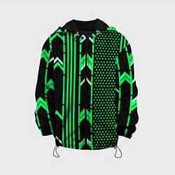 Детская куртка Зелёные обои на чёрном фоне